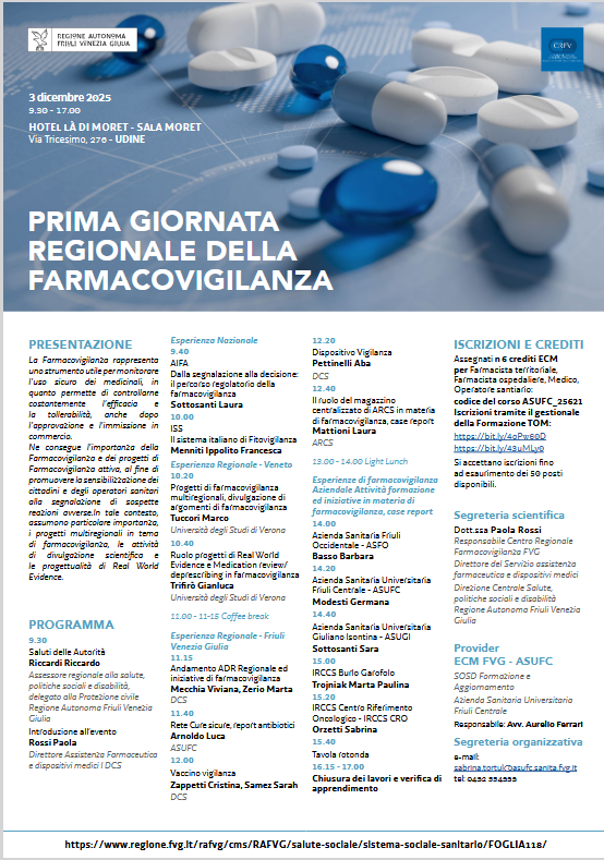 prima giornata regionale farmacovigilanza